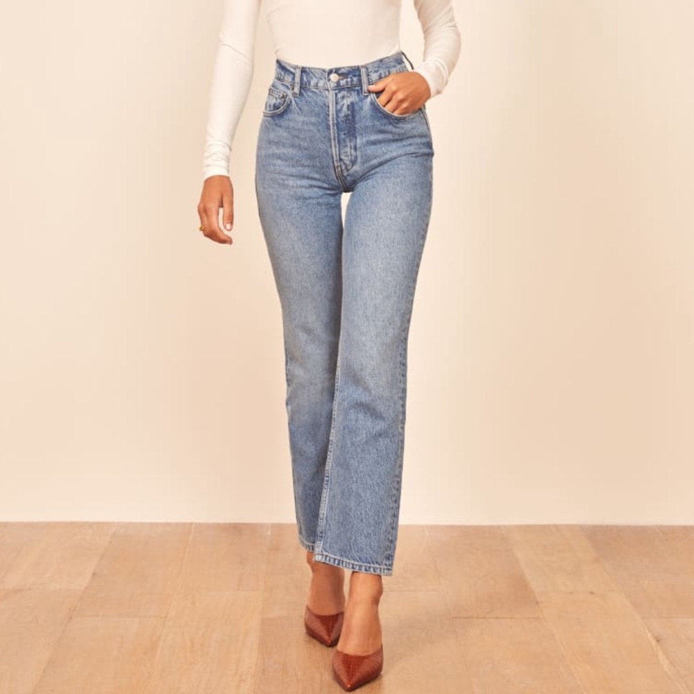 Reformation Cynthia High Rise Straight Jeans